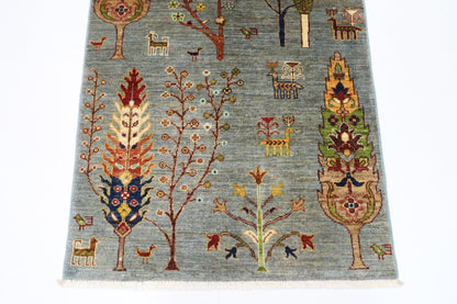 83 x 120 cm | Gabbeh Afghan Tribal Hand Knotted Veg Dye Wool Carpet
