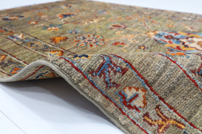 85 x 125 cm | Oriental Floral Gray Rug Afghan Hand Knotted Veg dye Wool carpet