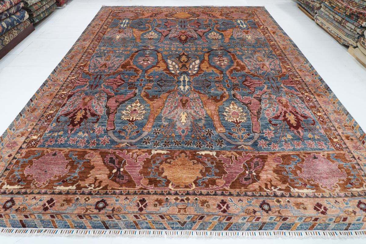 306 x 394 cm | Kawros Design Hand Knotted Wool Afghan Carpet