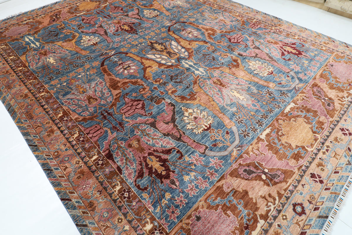 306 x 394 cm | Kawros Design Hand Knotted Wool Afghan Carpet