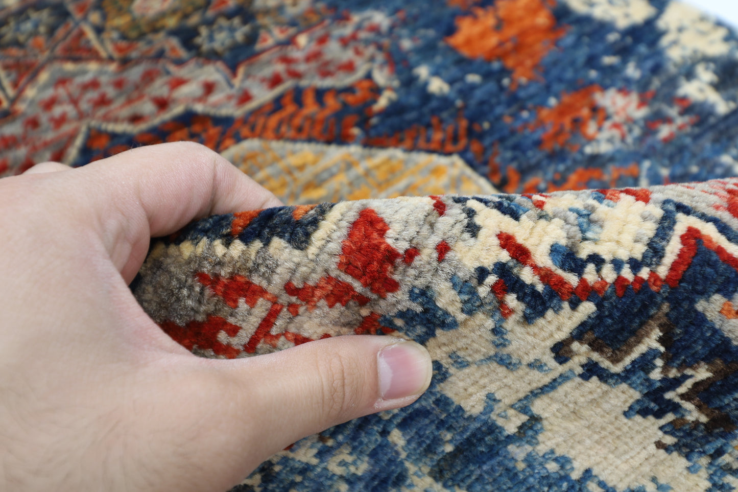 84 x 129 cm | Oriental Abstract mamluk Rug Afghan Hand Knotted Veg dye Wool carpet