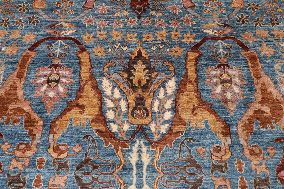 306 x 394 cm | Kawros Design Hand Knotted Wool Afghan Carpet
