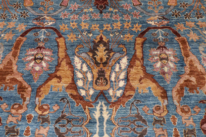 306 x 394 cm | Kawros Design Hand Knotted Wool Afghan Carpet