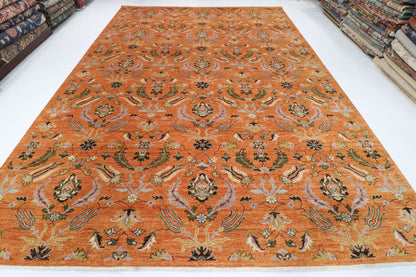 305 x 415 cm | Suzani Floral Design Hand Knotted Wool Afghan Carpet