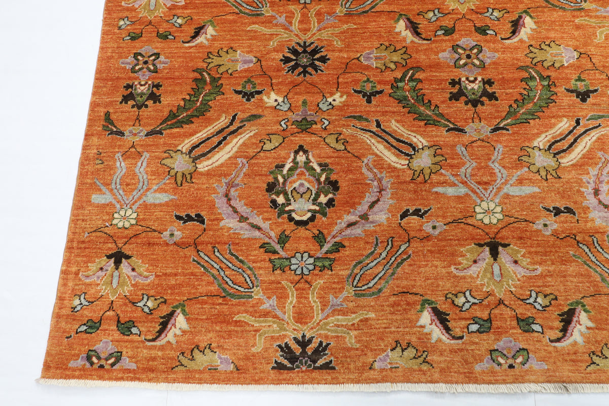 305 x 415 cm | Suzani Floral Design Hand Knotted Wool Afghan Carpet