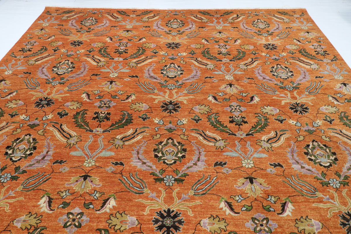 305 x 415 cm | Suzani Floral Design Hand Knotted Wool Afghan Carpet