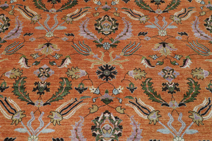 305 x 415 cm | Suzani Floral Design Hand Knotted Wool Afghan Carpet