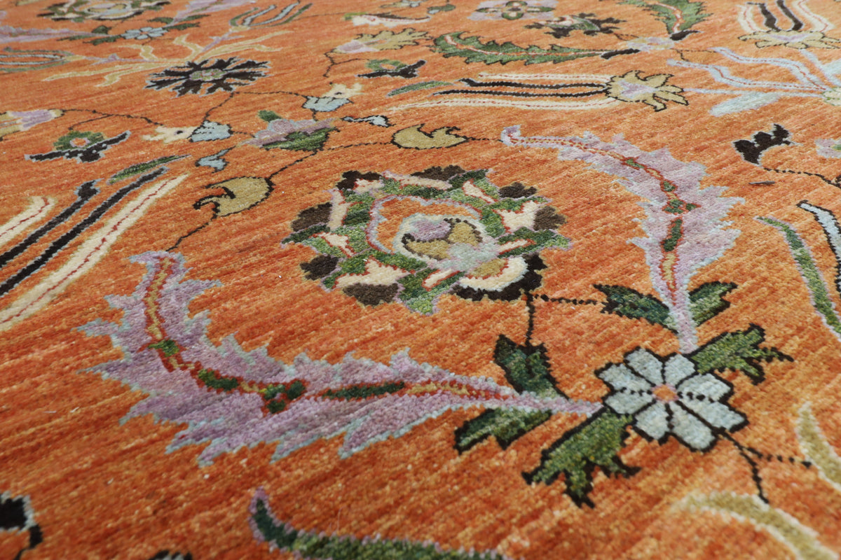 305 x 415 cm | Suzani Floral Design Hand Knotted Wool Afghan Carpet