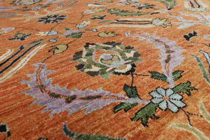305 x 415 cm | Suzani Floral Design Hand Knotted Wool Afghan Carpet