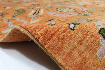 305 x 415 cm | Suzani Floral Design Hand Knotted Wool Afghan Carpet