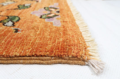 305 x 415 cm | Suzani Floral Design Hand Knotted Wool Afghan Carpet