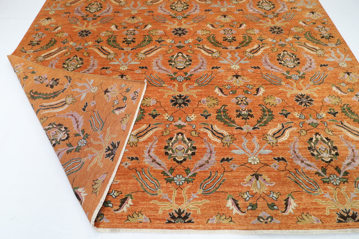 305 x 415 cm | Suzani Floral Design Hand Knotted Wool Afghan Carpet