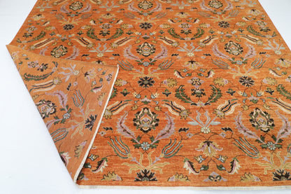 305 x 415 cm | Suzani Floral Design Hand Knotted Wool Afghan Carpet