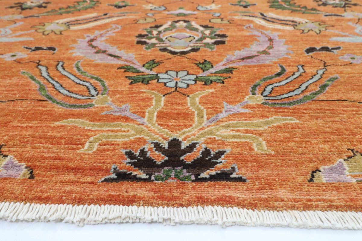305 x 415 cm | Suzani Floral Design Hand Knotted Wool Afghan Carpet