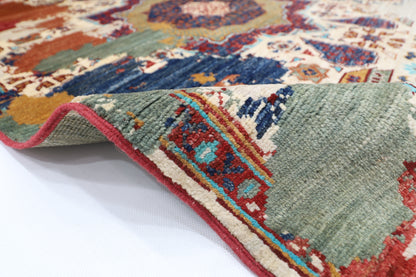 99 x 152 cm | Abstract Afghan Tribal Hand Knotted Veg Dye Wool Carpet