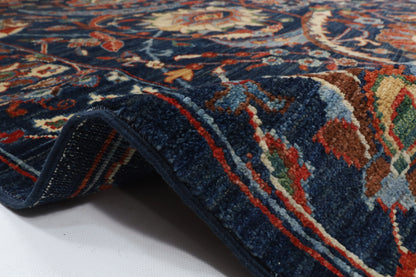 274 x 366 cm | Bidjar Blue Design Hand Knotted Wool Afghan Carpet