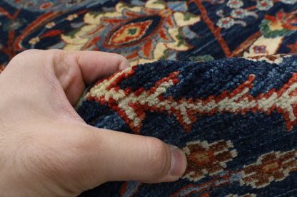 274 x 366 cm | Bidjar Blue Design Hand Knotted Wool Afghan Carpet