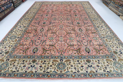 313 x 422 cm | Bidjar Pink Design Hand Knotted Wool Afghan Carpet