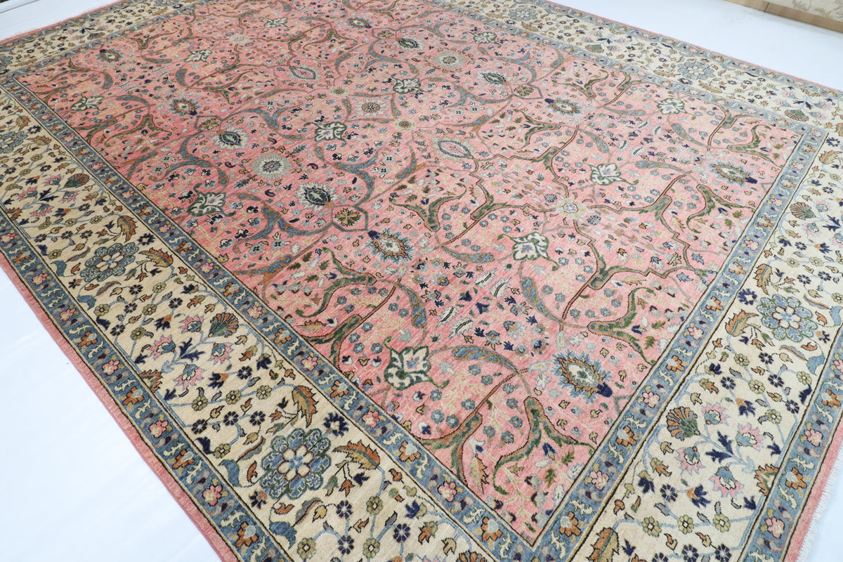 313 x 422 cm | Bidjar Pink Design Hand Knotted Wool Afghan Carpet