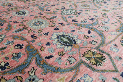 313 x 422 cm | Bidjar Pink Design Hand Knotted Wool Afghan Carpet