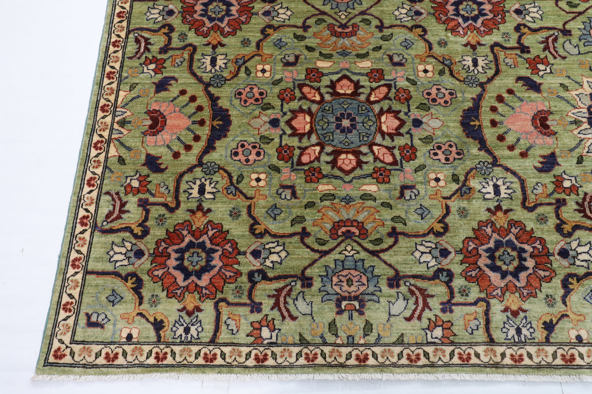 305 x 433 cm | Suzani Floral Design Hand Knotted Wool Afghan Carpet