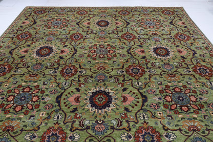 305 x 433 cm | Suzani Floral Design Hand Knotted Wool Afghan Carpet