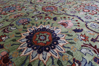 305 x 433 cm | Suzani Floral Design Hand Knotted Wool Afghan Carpet