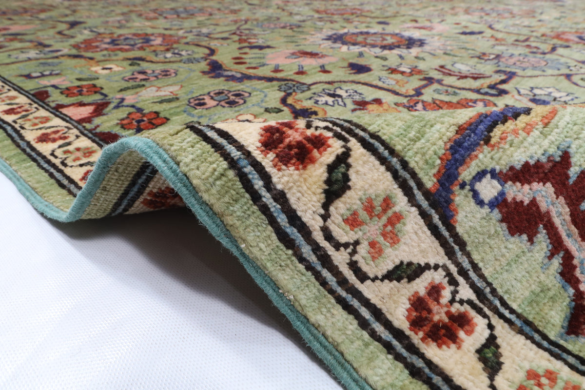 305 x 433 cm | Suzani Floral Design Hand Knotted Wool Afghan Carpet