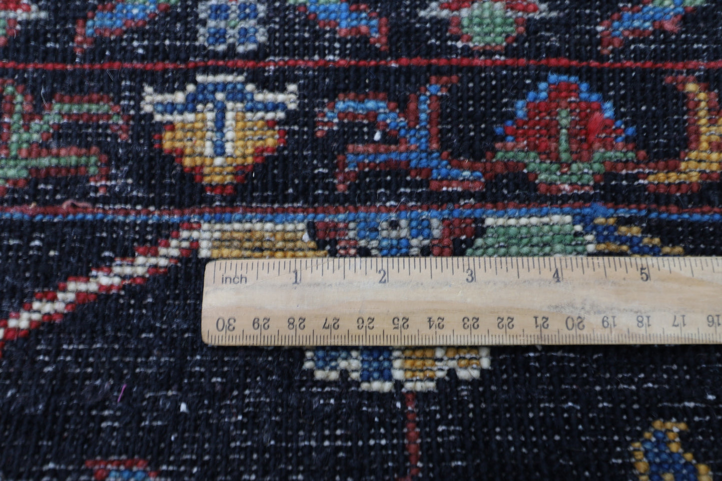 103 x 146 cm | Sultani Black Afghan Tribal Hand Knotted Veg Dye Wool Carpet