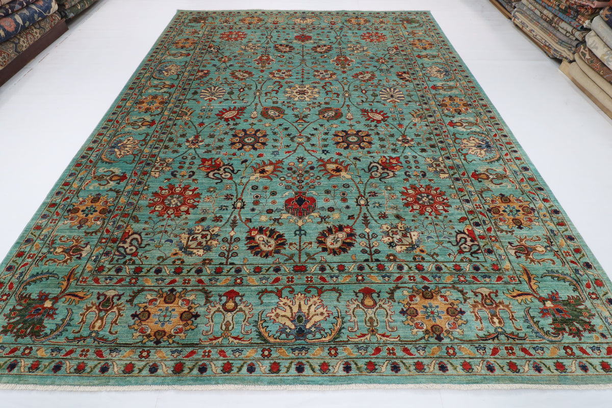 273 x 364 cm | Sultani Design Hand Knotted Wool Afghan Carpet
