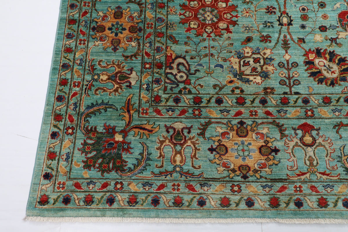 273 x 364 cm | Sultani Design Hand Knotted Wool Afghan Carpet