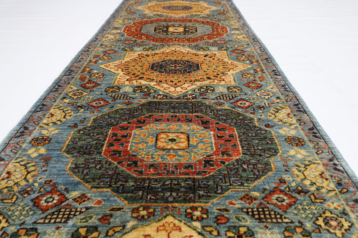83 x 488 cm | Hallway Tribal Mamluk Rug Afghan Hand Knotted Veg dye Wool carpet