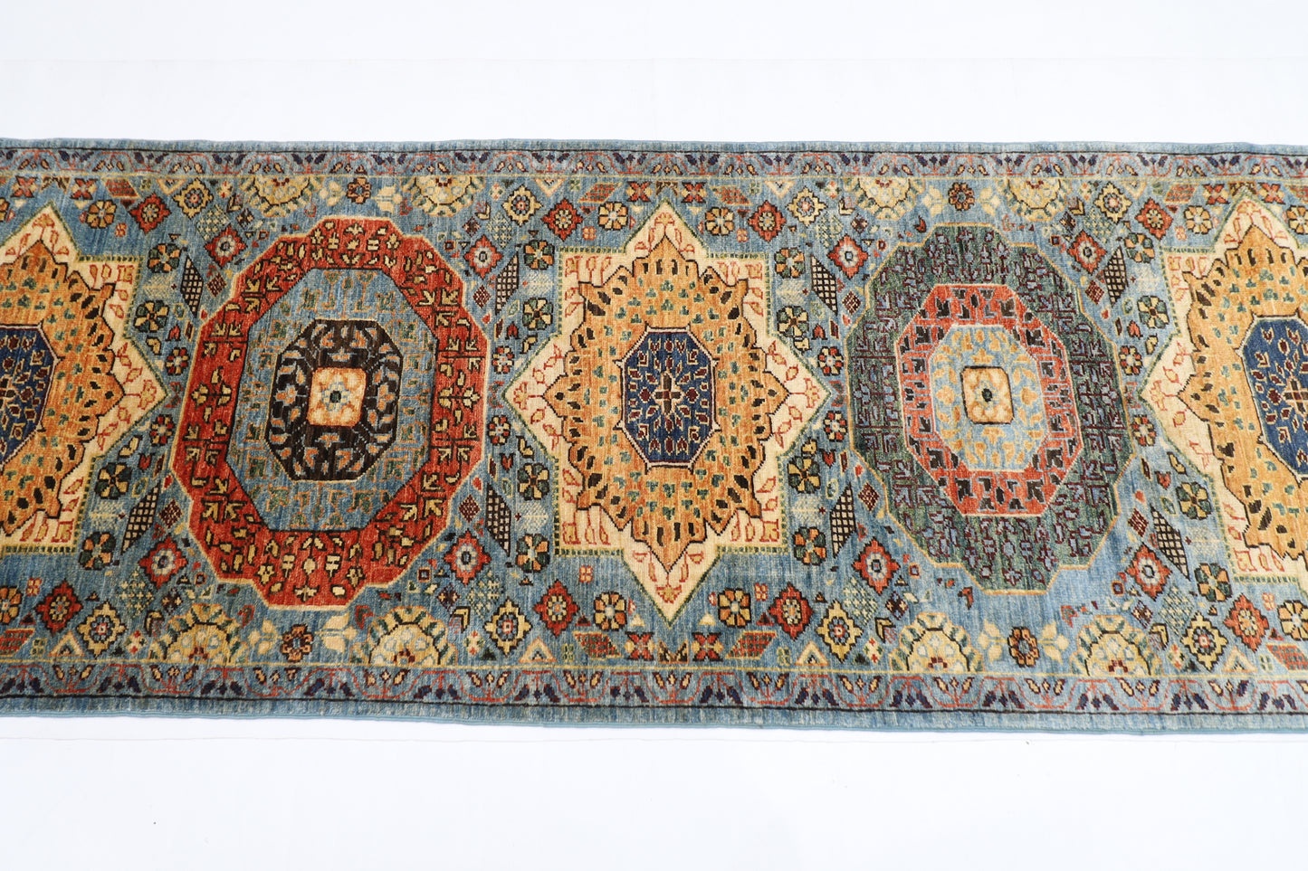 83 x 488 cm | Hallway Tribal Mamluk Rug Afghan Hand Knotted Veg dye Wool carpet