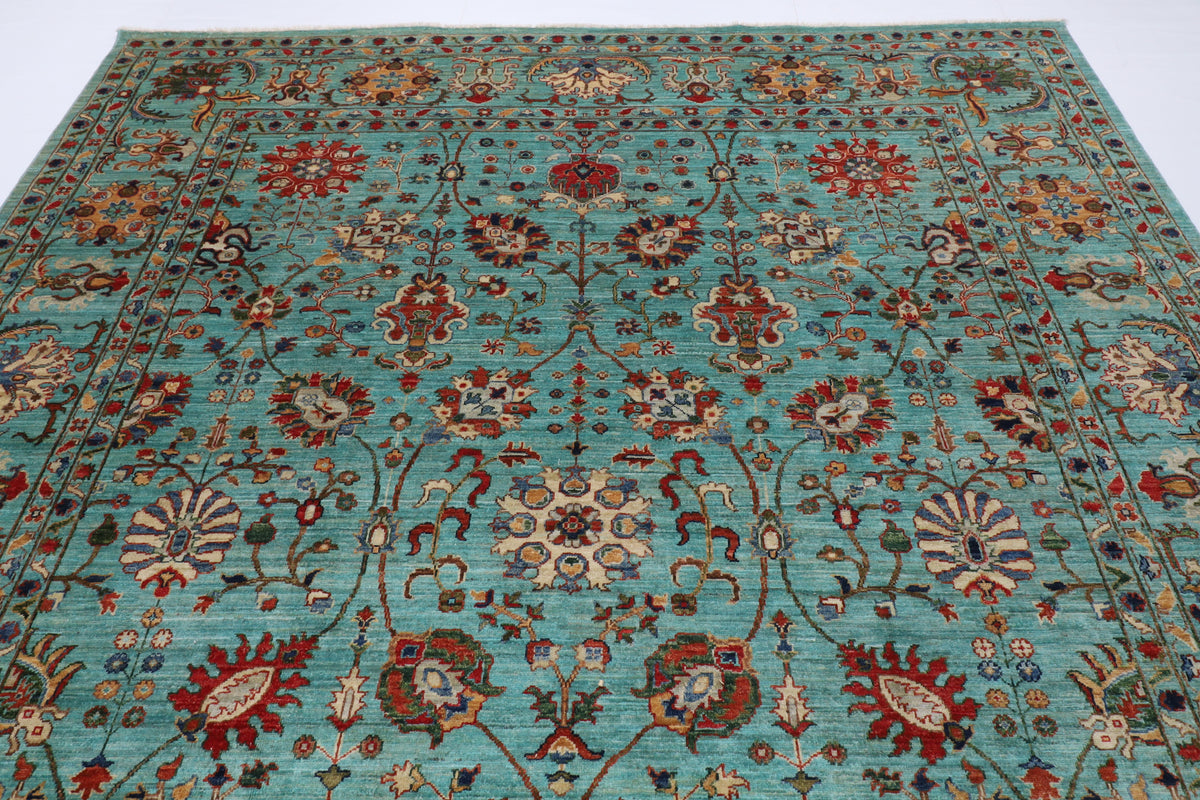 273 x 364 cm | Sultani Design Hand Knotted Wool Afghan Carpet
