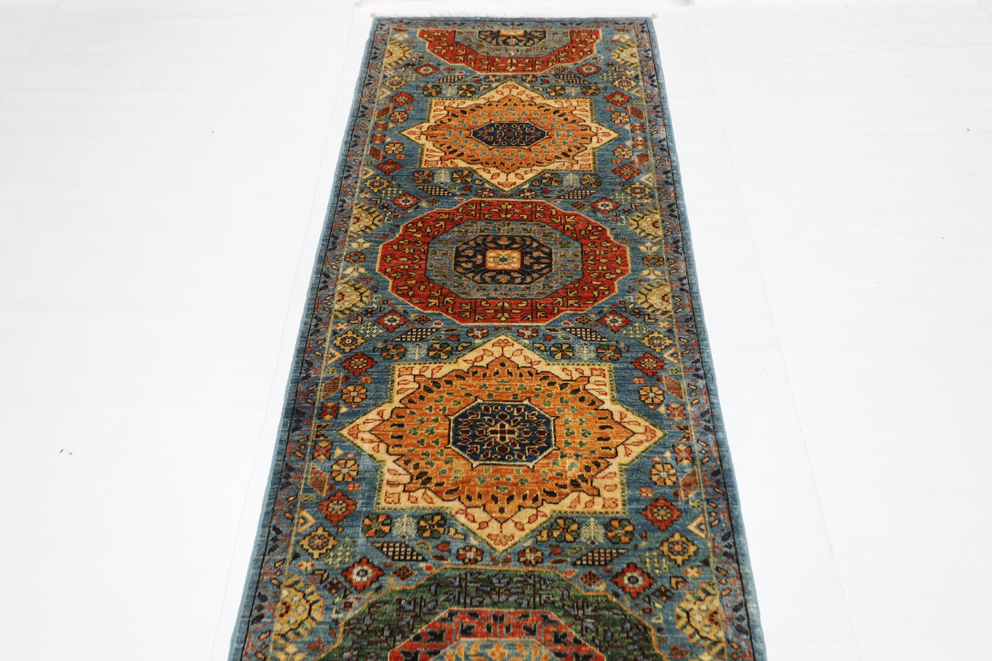 83 x 488 cm | Hallway Tribal Mamluk Rug Afghan Hand Knotted Veg dye Wool carpet