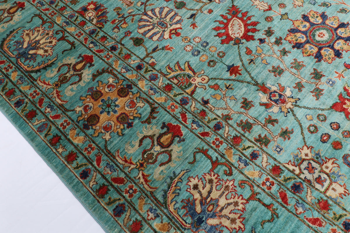 273 x 364 cm | Sultani Design Hand Knotted Wool Afghan Carpet