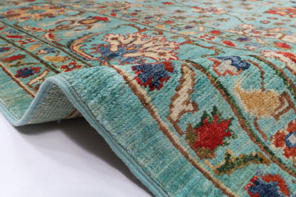273 x 364 cm | Sultani Design Hand Knotted Wool Afghan Carpet