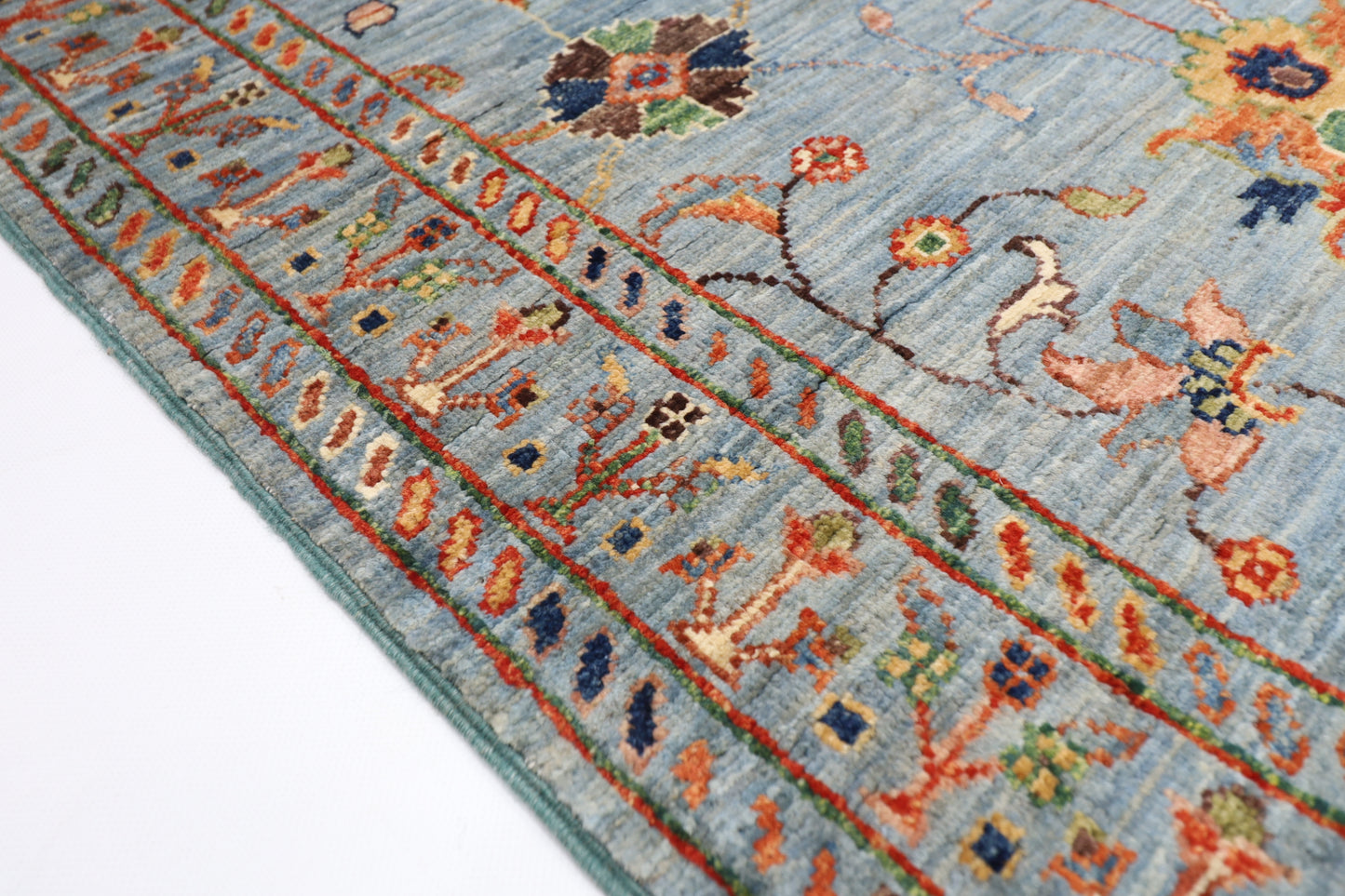 87 x 293 cm | Hallway Sultani Gray Rug Afghan Hand Knotted Veg dye Wool carpet