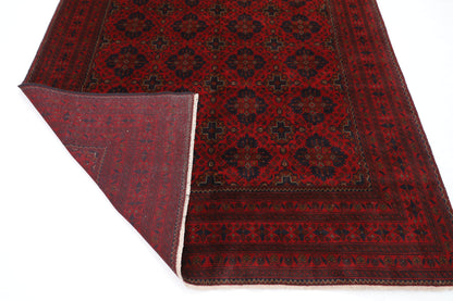 202 x 288 cm | Red Khal Mohammadi Afghan Tribal Hand Knotted Veg Dye Wool Carpet