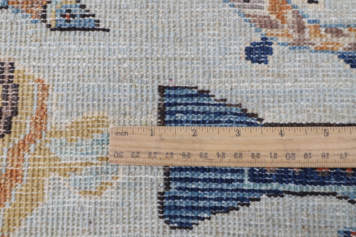 303 x 421 cm | Fish Party Design Hand Knotted Wool Afghan Carpet