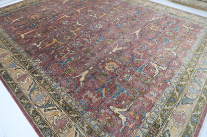 368 x 456 cm | Large Bidjar Design Hand Knotted Wool Afghan Carpet