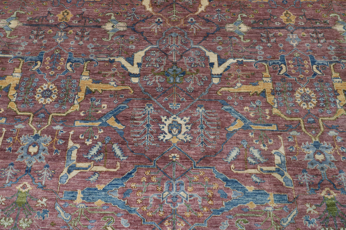 368 x 456 cm | Large Bidjar Design Hand Knotted Wool Afghan Carpet
