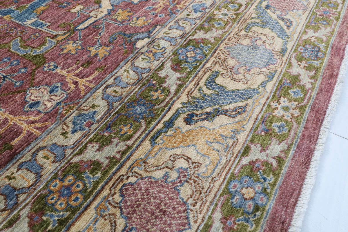 368 x 456 cm | Large Bidjar Design Hand Knotted Wool Afghan Carpet