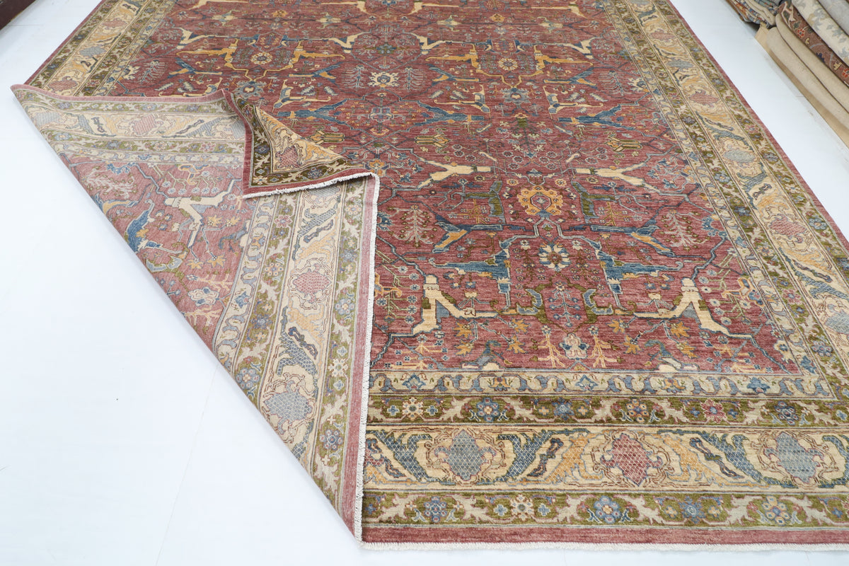 368 x 456 cm | Large Bidjar Design Hand Knotted Wool Afghan Carpet