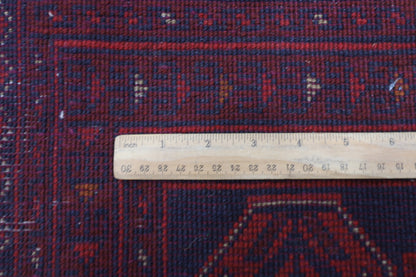 206 x 290 cm | Red Khal Mohammadi Afghan Tribal Hand Knotted Veg Dye Wool Carpet