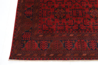 148 x 198 cm | Red Khal Mohammadi Afghan Tribal Hand Knotted Wool Carpet