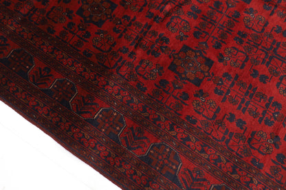 174 x 232 cm | Red Khal Mohammadi Afghan Tribal Hand Knotted Wool Carpet