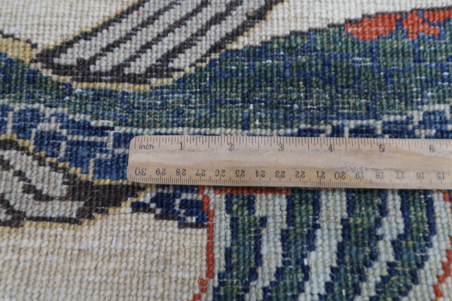 83 x 292 cm | Hallway Tribal Fish beige Rug Afghan Hand Knotted Veg dye Wool carpet