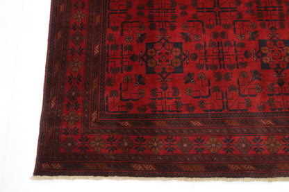 145 x 195 cm | Red Khal Mohammadi Afghan Tribal Hand Knotted Wool Carpet
