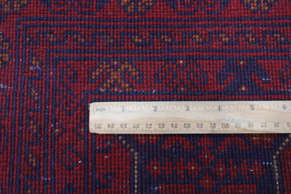 198 x 293 cm | Red Khal Mohammadi Afghan Tribal Hand Knotted Wool Carpet